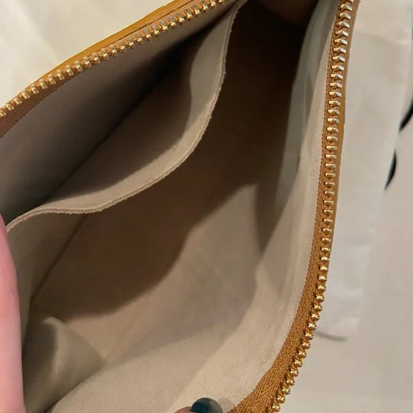 A.L.C. Joni Gold Snakeskin Handbag Clutch Purse NWOT, gold colored hardware - Picture 8 of 11